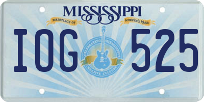 MS license plate IOG525