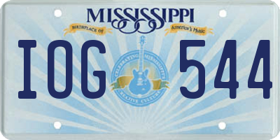 MS license plate IOG544