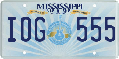 MS license plate IOG555