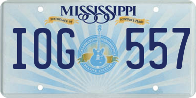 MS license plate IOG557