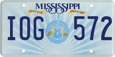 MS license plate IOG572
