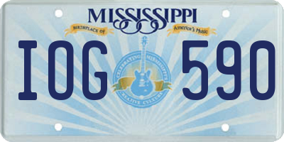 MS license plate IOG590