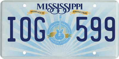 MS license plate IOG599