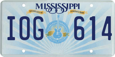 MS license plate IOG614
