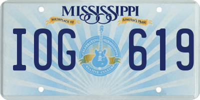 MS license plate IOG619