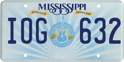 MS license plate IOG632