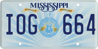 MS license plate IOG664
