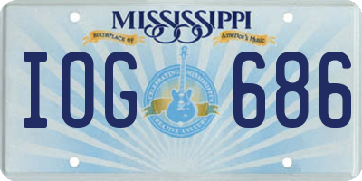 MS license plate IOG686