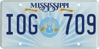 MS license plate IOG709