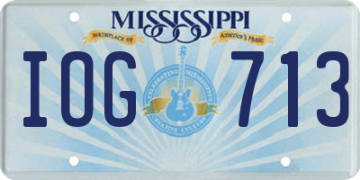 MS license plate IOG713