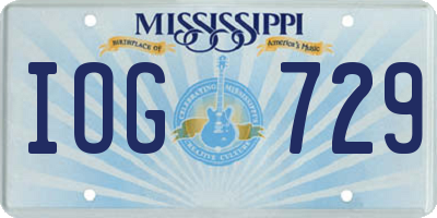 MS license plate IOG729