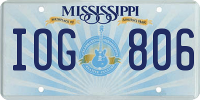 MS license plate IOG806