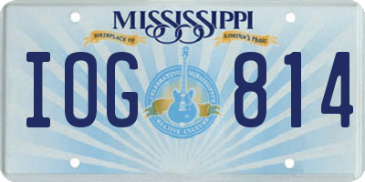 MS license plate IOG814