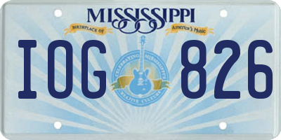 MS license plate IOG826