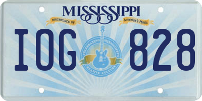 MS license plate IOG828