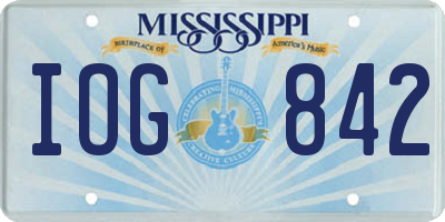 MS license plate IOG842