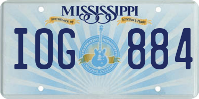 MS license plate IOG884