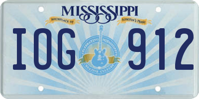 MS license plate IOG912