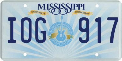 MS license plate IOG917