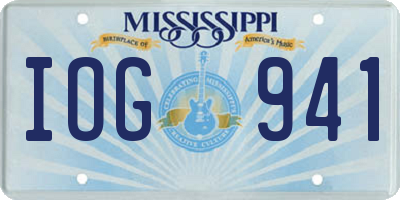 MS license plate IOG941