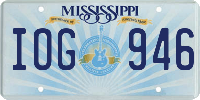 MS license plate IOG946