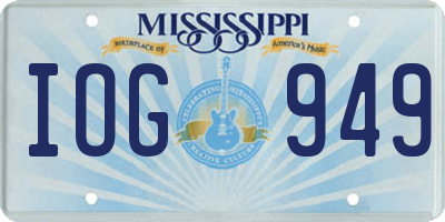MS license plate IOG949