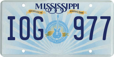 MS license plate IOG977