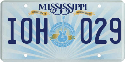 MS license plate IOH029