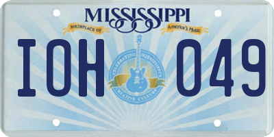 MS license plate IOH049