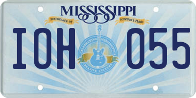 MS license plate IOH055
