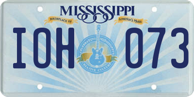 MS license plate IOH073