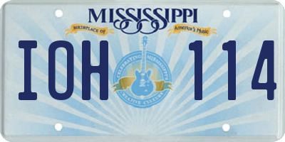 MS license plate IOH114
