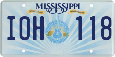 MS license plate IOH118