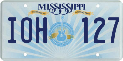 MS license plate IOH127