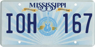 MS license plate IOH167