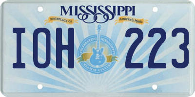 MS license plate IOH223