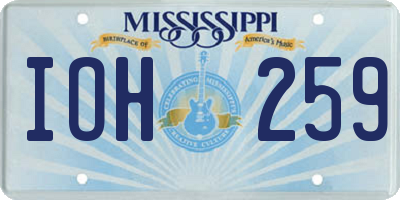 MS license plate IOH259