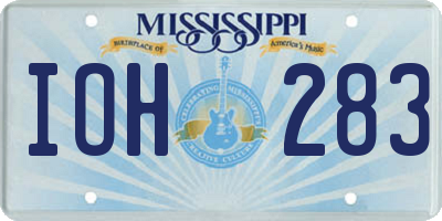 MS license plate IOH283