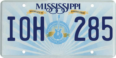 MS license plate IOH285