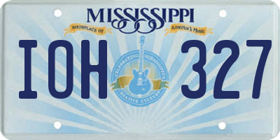MS license plate IOH327