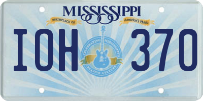 MS license plate IOH370