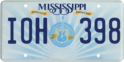 MS license plate IOH398