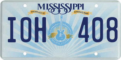 MS license plate IOH408