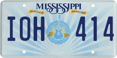 MS license plate IOH414