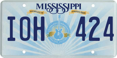 MS license plate IOH424