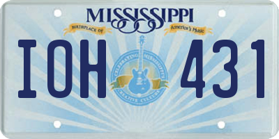 MS license plate IOH431