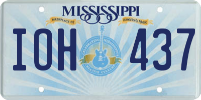 MS license plate IOH437