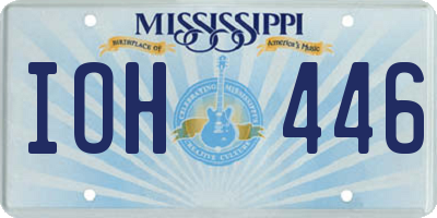 MS license plate IOH446