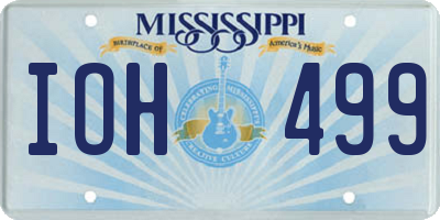 MS license plate IOH499