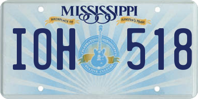 MS license plate IOH518